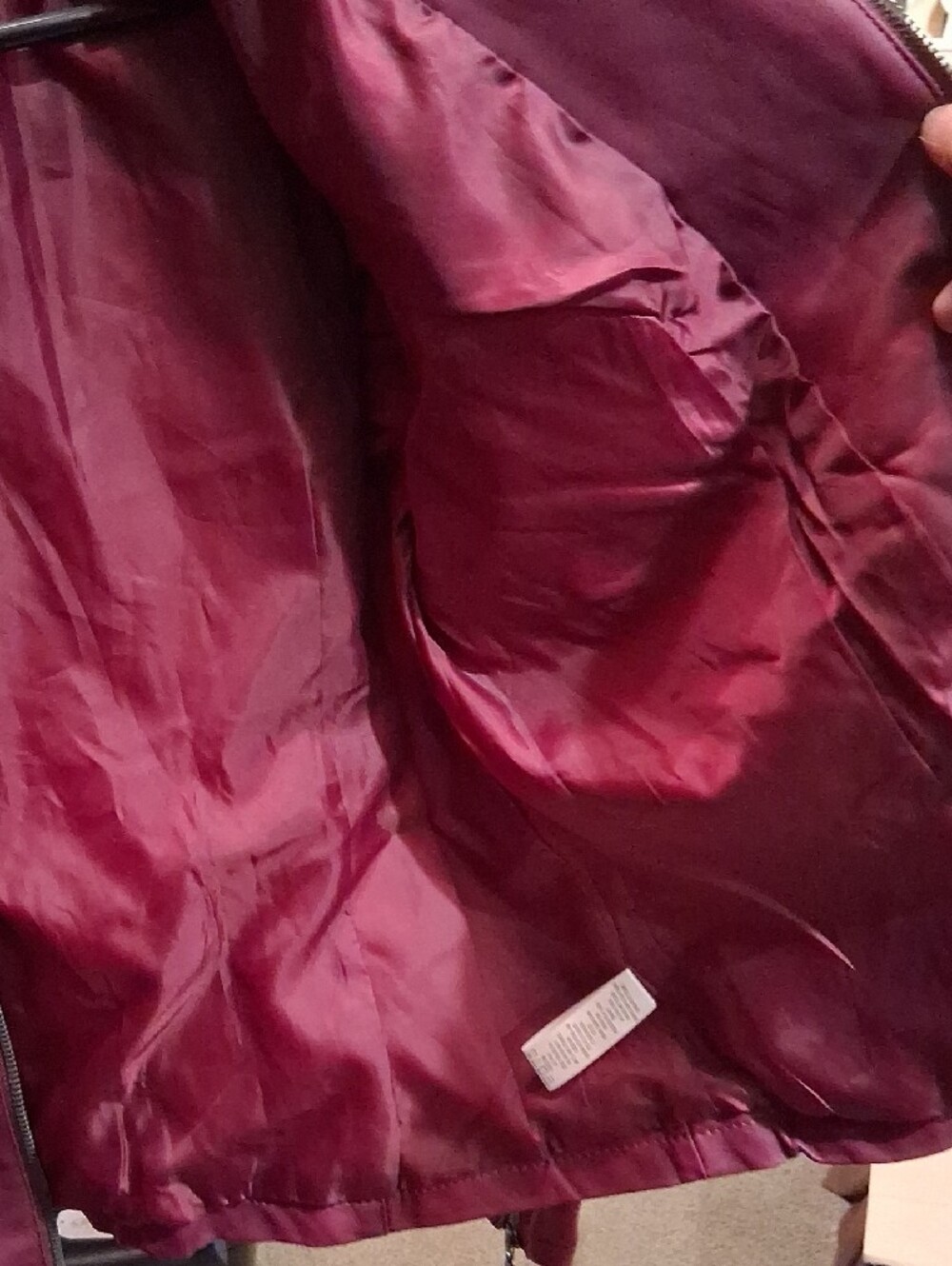 Denim&Co Raspberry Zip-Front Quilted Shoulder Jacket - Picture 7 of 9